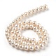 Fili di perle di perle d'acqua dolce coltivate naturali PEAR-L033-16-02-2