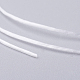 韓国の平らな弾性結晶ストリング  弾性ビーズ糸  ストレッチブレスレット作り用  ホワイト  0.5mm  約546.8ヤード（500m）/ロール EW-G005-0.5mm-14-3