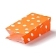 長方形のクラフト紙袋  ハンドルなし  ギフトバッグ  水玉模様  ダークオレンジ  9.1x5.8x17.9cm CARB-K002-03A-09-2
