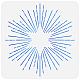Fingerinspire 宇宙スターバースト絵画ステンシル 11.8x11.8 インチ再利用可能な輝く星描画テンプレート DIY クラフト星と光の模様ステンシル木製壁ファブリック家具の絵画用 DIY-WH0391-0526-1