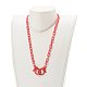 Personalized Opaque Acrylic Cable Chain Necklaces NJEW-JN03432-07-4