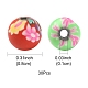 手作り樹脂粘土ビーズ  花模様の丸  ミックスカラー  8mm CLAY-YW0001-86-3