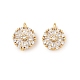 Латунные микропаве прозрачные кубические циркониевые подвески KK-G544-07G-04-1