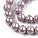 Chapelets de perles en verre opaque électrolytique GLAA-T032-P6mm-AB07-2