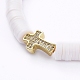 Handgefertigte Heishi Perlen Stretch Armbänder aus Fimo BJEW-JB05090-01-2