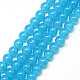 Chapelets de perles en verre peint DGLA-Q023-6mm-DB25-1