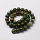 Natural Moss Agate Round Beads Strands G-E329-10mm-43-2