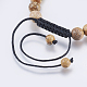 Adjustable Nylon Cord Braided Bead Bracelets BJEW-F308-59B-3