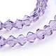 Chapelets de perles en verre d'imitation cristal autrichien G-PH0007-26-4mm-2