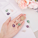 DICOSMETIC 12Pcs 3 Styles Natural Stone Pendant Teardrop Gemstone Pendants with Copper Wire Drop Crystal Stone Pendants Oval Beads Dangle Charms for Jewellery Making FIND-DC0001-48-3