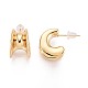 Латунь серьги EJEW-T048-15G-2