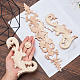 GORGECRAFT 5Pcs 2 Styles Wood Carving Decal Wood Carved Corner Onlay Applique Unpainted Wooden Carving Ornaments for Furniture Door Cabinets Windows Cupboards Mirrors Home Woodcraft Decoration DJEW-GF0001-42-3