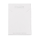 紙のアクセサリーディスプレイカード  ネックレスディスプレイカード  ファッションという言葉の付いた四角形  ホワイト  8.5x5.95x0.05cm CDIS-M005-10-2