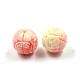 Dyed Synthetical Coral Round Beads CORA-P001-02-8mm-2
