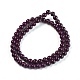 Dyed Natural Fossil Beads Strands G-E328-6mm-05-2