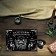 Creatcabin Tableau à esprit en bois pour chat noir - Planche à pendule en bois avec planchette de radiesthésie - Kit de divination - Chasse aux esprits - Message métaphysique - Décoration pour Wicca 11.8 x 8.3 DJEW-WH0324-027-7