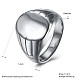 Men's Titanium Steel Finger Rings RJEW-BB29415-B-8-1