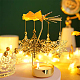 FINGERINSPIRE 2 Sets Rotating Candle Holders Snowflake Snowman Pendant Candle Holders Gold Metal Spinning Candle Holders Carousel Candle for Festival Christmas Valentine's Day Family Friend Gifts DJEW-FG0001-32-6