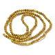 Нити натуральных желто-зеленых опаловых бусин G-D306-A06-2mm-3