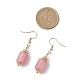 3 пара 3-х стилевых серег с подвесками из натурального родохрозита EJEW-JE06631-6