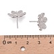 Rhodium Plated 925 Sterling Silver Stud Earring Findings STER-L055-017P-3