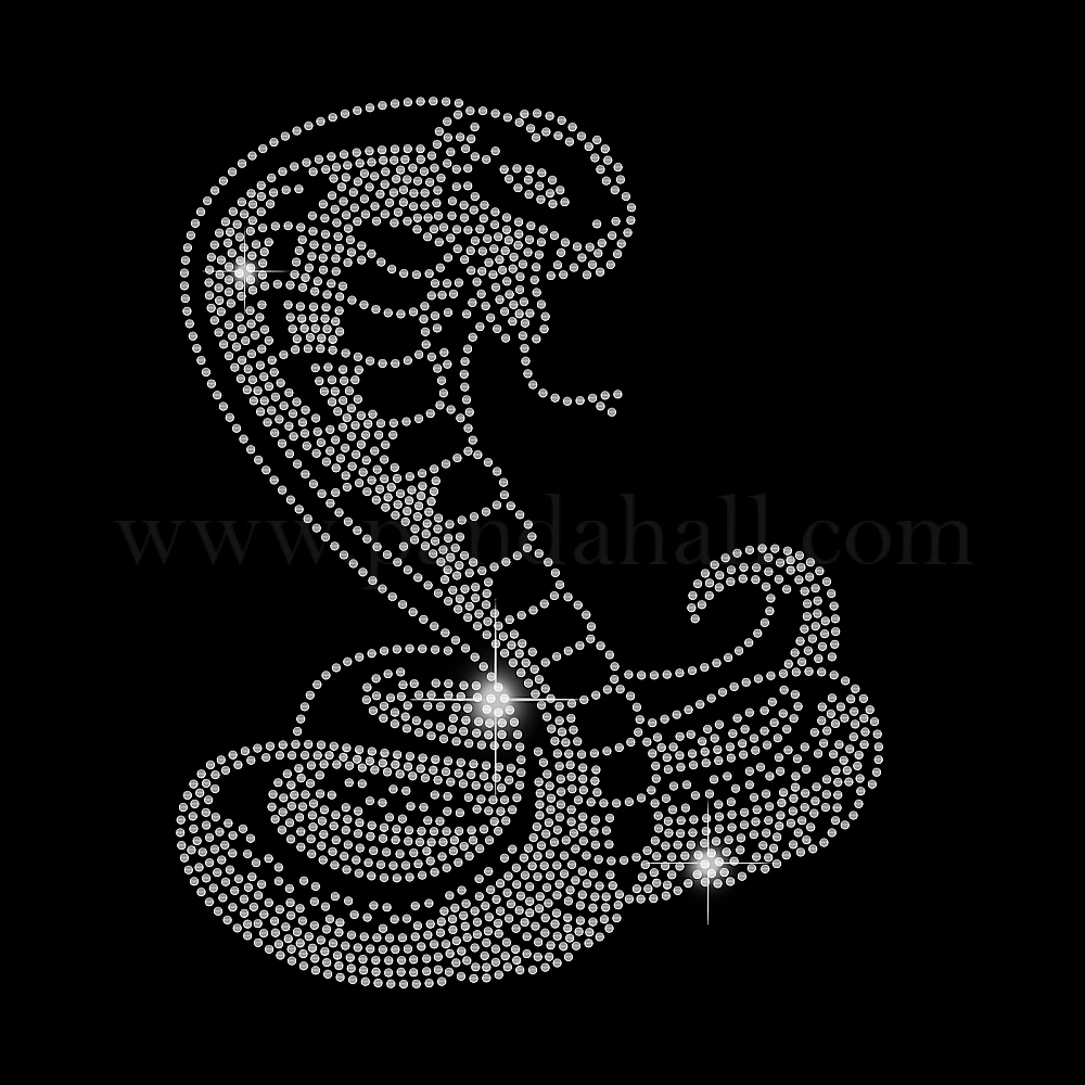 Wholesale SUPERDANT Snake Iron on Rhinestones Heat Transfer Design