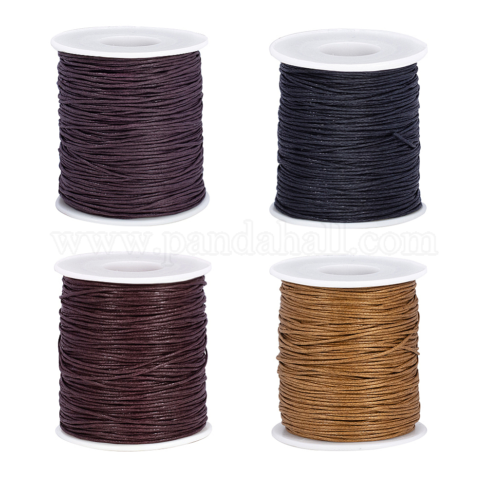 Shop PandaHall 4 Rolls 100 Yards/Roll 1mm Waxed Cotton Cord Thread
