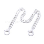 Personalized Dual-use Items, Acrylic Imitation Pearl Cable Chain Necklaces or Eyeglass Chains, with Plastic Lobster Claw Clasps, AB Color, White, 21.65 inch(55cm)