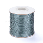 Waxed Polyester Cord, Bead Cord, Gray, 0.5mm, about 169.51~174.98 Yards(155~160m)/Roll