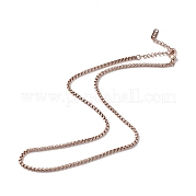 Ion Plating(IP) 304 Stainless Steel Box Chain Necklace for Men Women NJEW-K245-020C