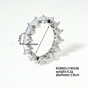 Латунное кольцо с цирконием Micro Pave для женщин ZF3345-1