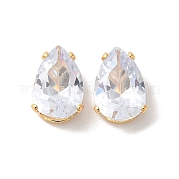 Латунные кабошоны из прозрачного кубического циркония STAS-M294-30D