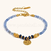 Браслеты с подвесками из круглых бусин из натуральных драгоценных камней JI6554-4