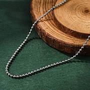 Не тускнеющие шариковые цепочки из нержавеющей стали 304 NJEW-F249-02P