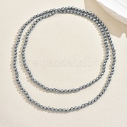 Длинные ожерелья из пластиковых бусин-имитаторов во французском стиле диаметром 8 мм для женщин EA7399-4