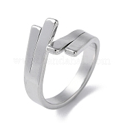 304 Stainless Steel Cuff Ring RJEW-Q785-01P