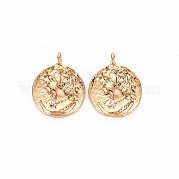 Brass Micro Pave Clear Cubic Zirconia Charms KK-S356-715