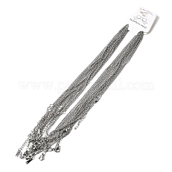 12 Stück 2 mm 304 Edelstahl Rolo Kette Halsketten für Männer und Frauen&nbsp;NJEW-H093-12P