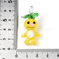 Handgefertigte Anhänger in Form von Radieschen aus Glasmalerei&nbsp;LAMP-T025-10E