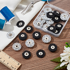 24 комплект кнопок из цинкового сплава 2 цветов BUTT-NB0001-50