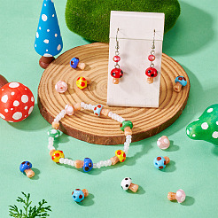 10шт ручной работы сглаз бусины лэмпворк&nbsp;LAMP-TA0001-95B