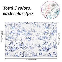 20 Stück Geschenkpapier in 5 Farben&nbsp;DIY-SP0005-21