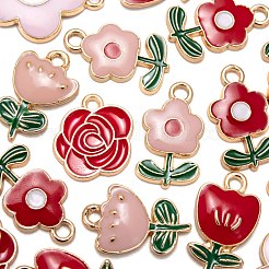 36 шт. 6 стильные подвески из светлого золотого сплава с эмалью&nbsp;ENAM-LS0001-71