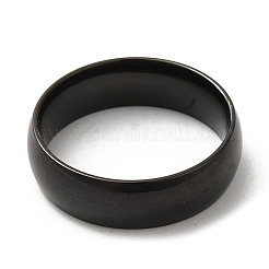 イオンプレーティング（IP）304ステンレススチールフラットプレーンバンドリング  ブラック  サイズ8  内径：18mm  6mm&nbsp;STAS-I160-A-18mm-B