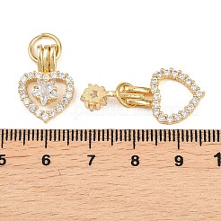 Латунные микропаве прозрачные подвески с фианитом&nbsp;KK-H262-09G