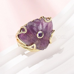 Natürliche Amethyst Manschettenringe&nbsp;GG-CBA5FCC-04G-09
