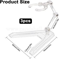 プラモデルおもちゃ組み立てホルダー  鉄製のネジとナット付き  透明  7.8x9x0.75cm&nbsp;ODIS-WH0025-21