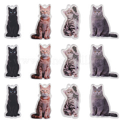 8шт 4 стиля акриловые подвески с принтом&nbsp;OACR-TA0004-14A