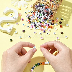 1400шт 7 стиля непрозрачные и прозрачные акриловые бусины&nbsp;MACR-YW0003-34