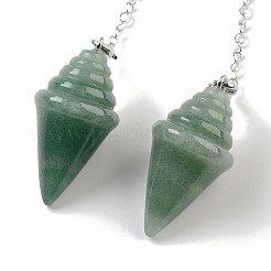 Натуральный зеленый авантюрин заостренные биолокационные маятники G-K338-13P-02